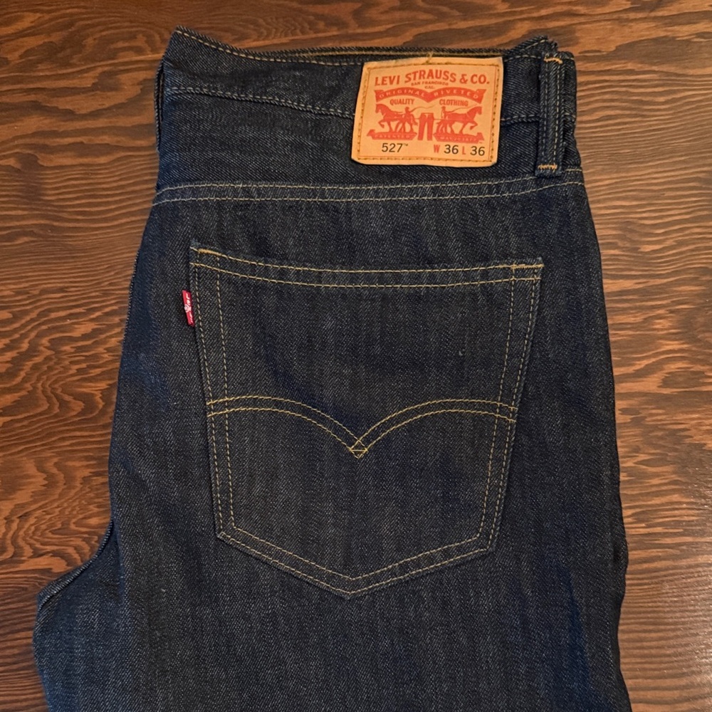 Levi's Men's Dark Indigo 527 Slim boot Jeans